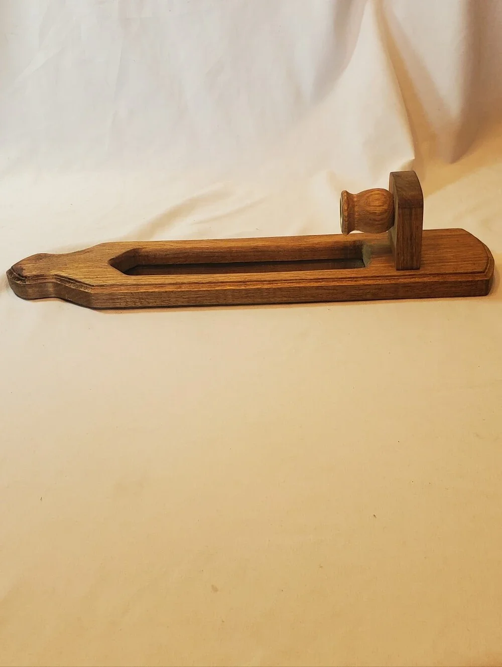 Home Interiors Homco Vtg Wood Wall Mirror Sconce Candle Holder in Natural Brown